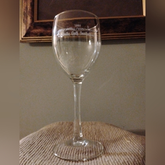 Other - 8 Elegant 1989 Gary Morris Celebrity Golf Inventanional Crystal Wine Glasses